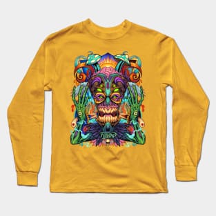 Psychedelic Tiki Creature Long Sleeve T-Shirt
